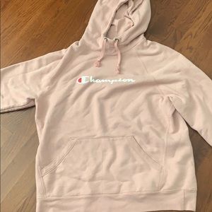 Champion light pink hoodie